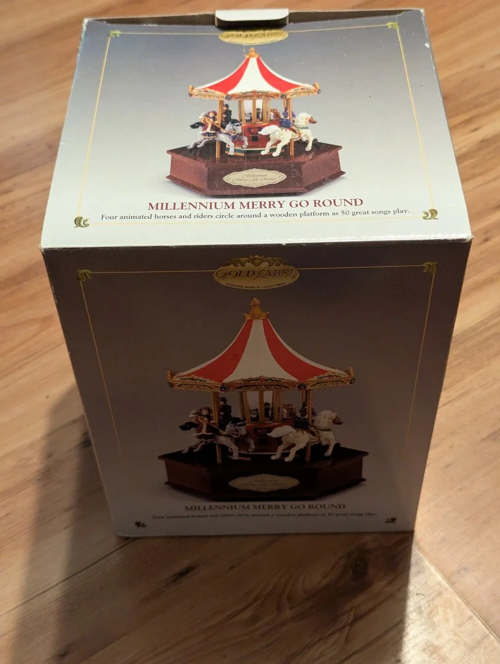 Vintage 1999 Mr Christmas Gold Label Millennium Merry Go Round Musical Christmas